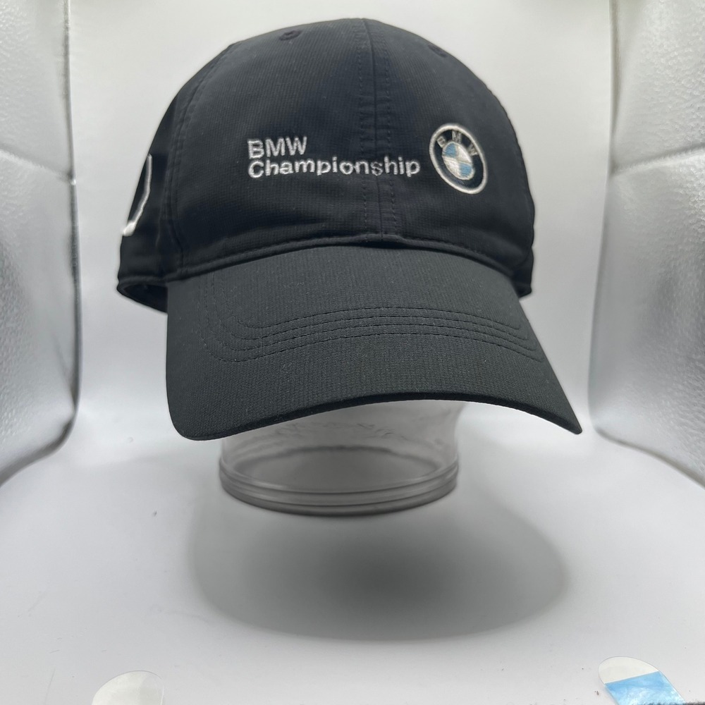 Nike Golf BMW Championship Hat Mens Black Adjustable Lastec Cap Crooked Stick